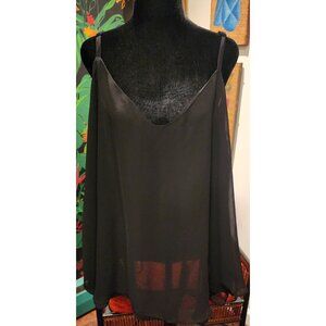 NEW Torrid Women's Black Layered Chiffon A-Line Camisole. Size 3 or 22/24.